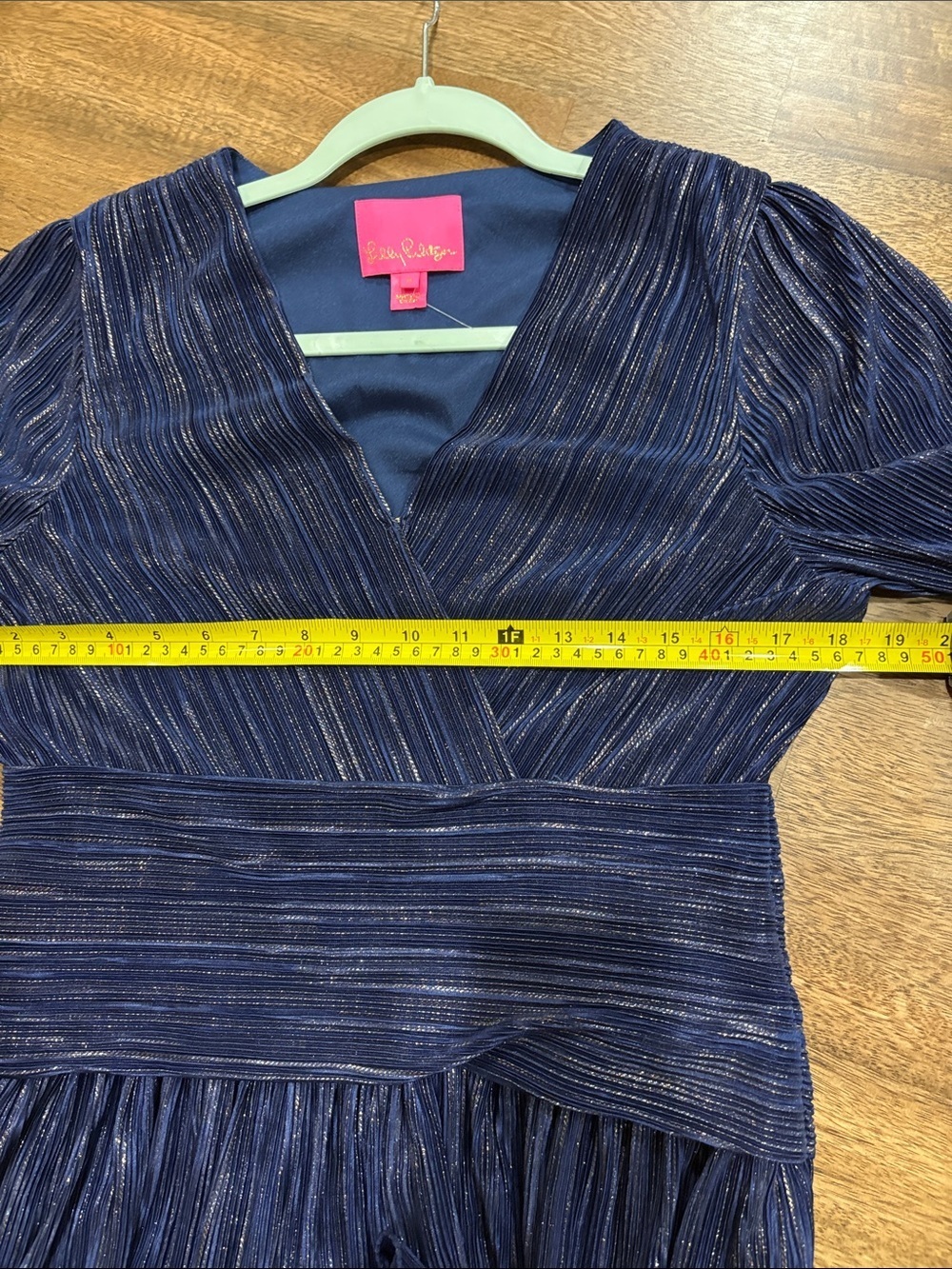Lilly Pulitzer Jessamie Long Sleeve Dress, Color Low Tide Navy  Dress Size 8 - Picture 9 of 12